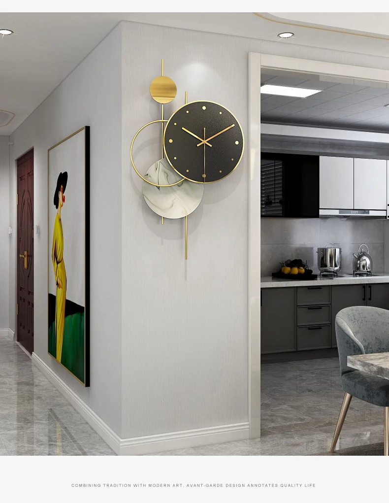 Clock decoration living room luxury home fashion creative clock wall simple and modern.
Clock decoration living room luxury home fashion creative clock wall simple and modern.