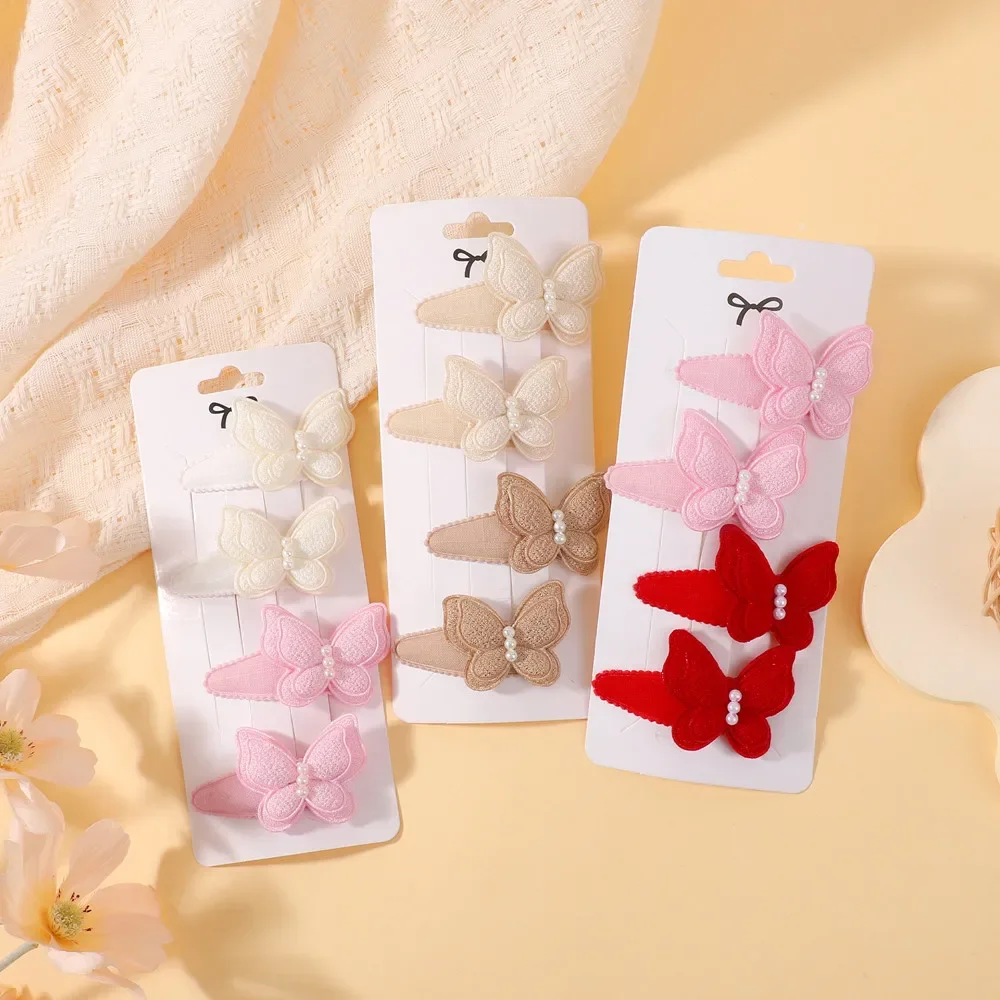 4Pcs/set Cute BB Hair Clips Set Baby Girls Headwear Handmade Crochet Butterfly Kids Hairpins Fashion Headwear
4Pcs/set Cute BB Hair Clips Set Baby Girls Headwear Handmade Crochet Butterfly Kids Hairpins Fashion Headwear