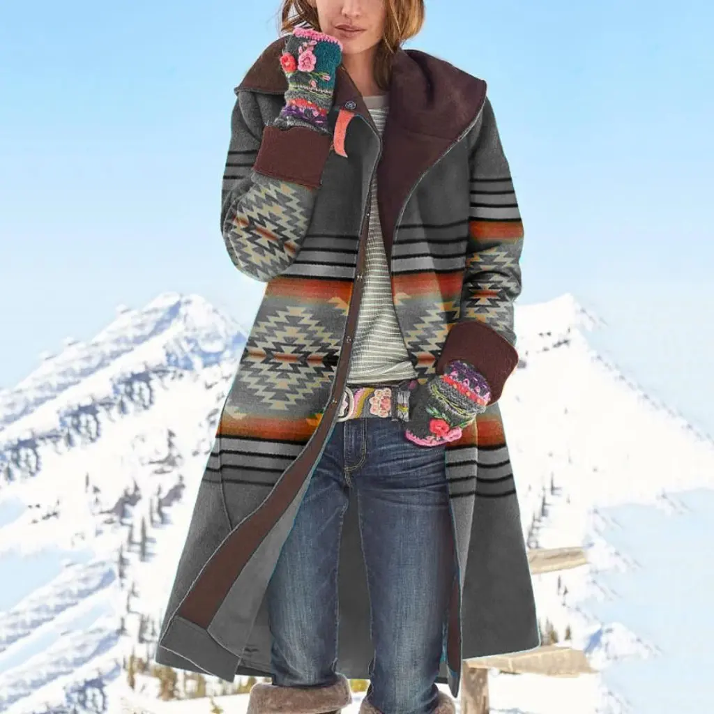 Women's Mid-Length Printed Woolen Outwear Long-Sleeved Dragon And Phoenix Design Autumn Winter New European American Style Top
Women's Mid-Length Printed Woolen Outwear Long-Sleeved Dragon And Phoenix Design Autumn Winter New European American Style Top