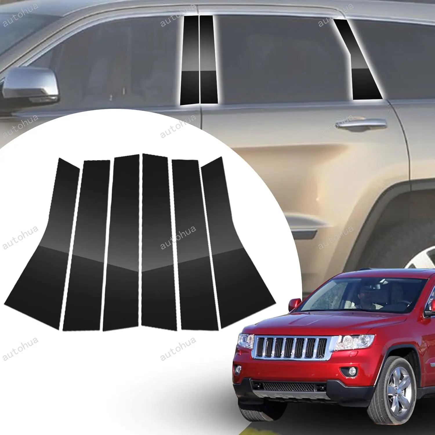 Door Pillar Post Trim for Jeep Grand Cherokee 2011-2020 Side Door Pillar Anti Scratch Glossy PC Stickers Cover Moldings 6-pcs
Door Pillar Post Trim for Jeep Grand Cherokee 2011-2020 Side Door Pillar Anti Scratch Glossy PC Stickers Cover Moldings 6-pcs