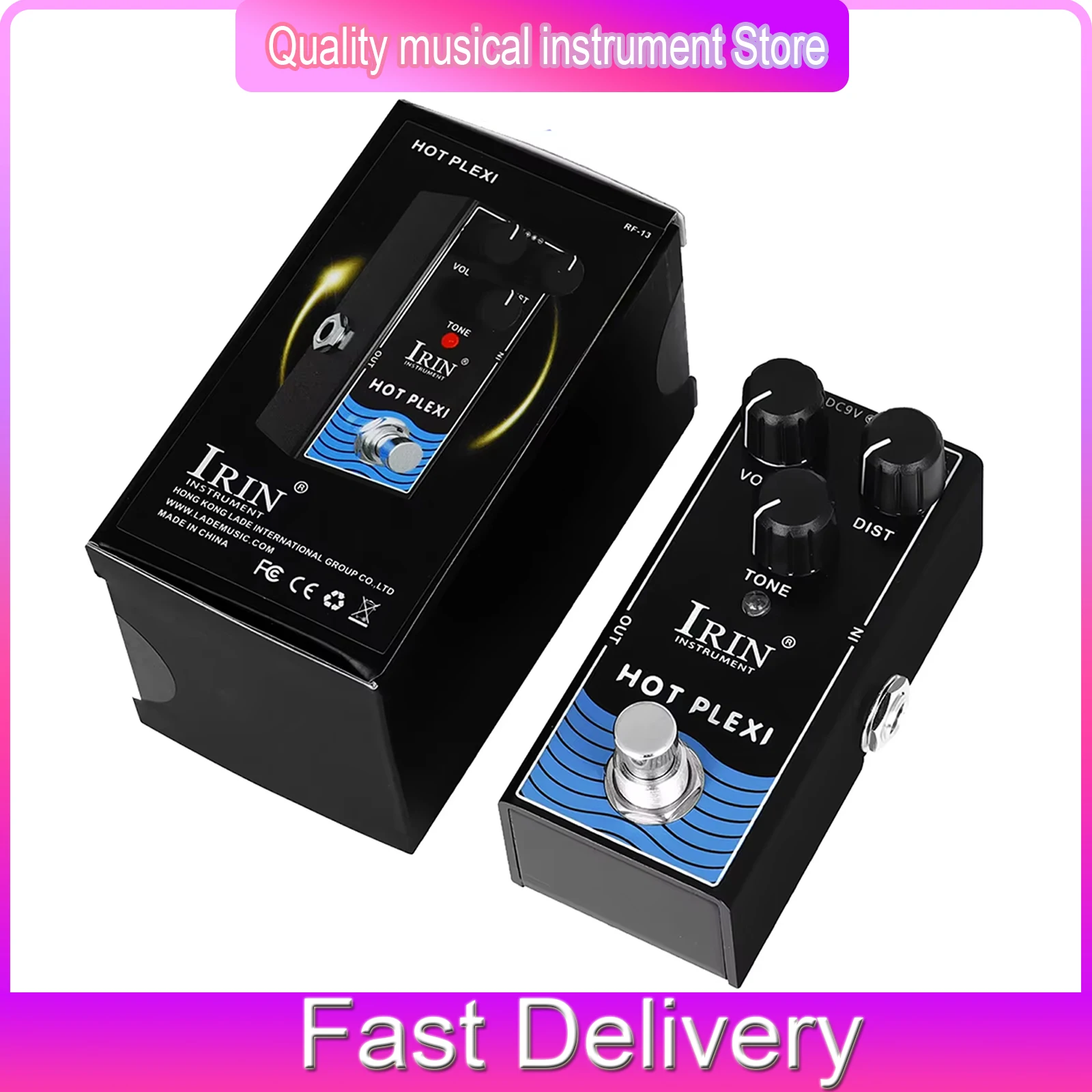 IRIN RF-13 Electric Guitar Effects Pedal HOT PLEXI Monoblock Effects True Bypass Designed Guitar Instruments Accessories Parts
IRIN RF-13 Electric Guitar Effects Pedal HOT PLEXI Monoblock Effects True Bypass Designed Guitar Instruments Accessories Parts