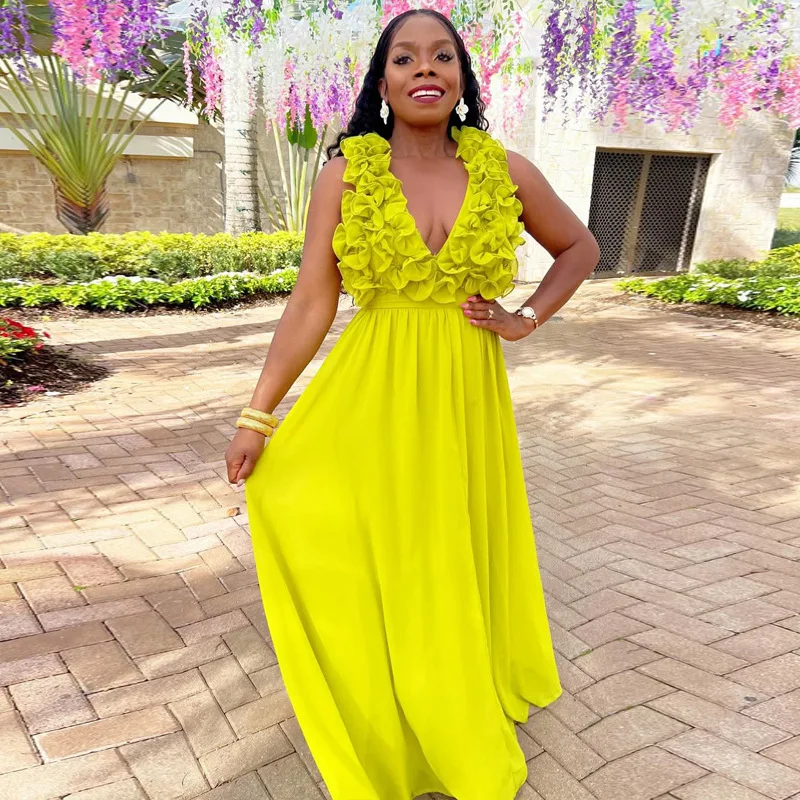 African Sleeveless Backless Flying Sleeves Backless Solid Color Long Dress Women's Clothing Dress Female
African Sleeveless Backless Flying Sleeves Backless Solid Color Long Dress Women's Clothing Dress Female