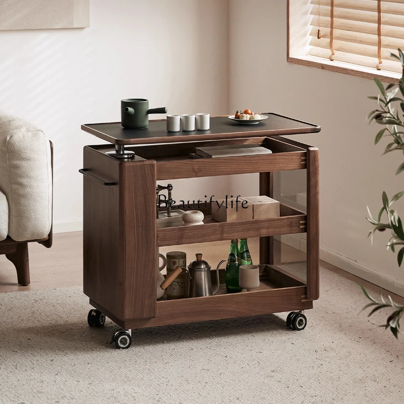 Solid wood coffee table multi-functional movable, Nordic household trolley sofa can lift side cabinet
Solid wood coffee table multi-functional movable, Nordic household trolley sofa can lift side cabinet