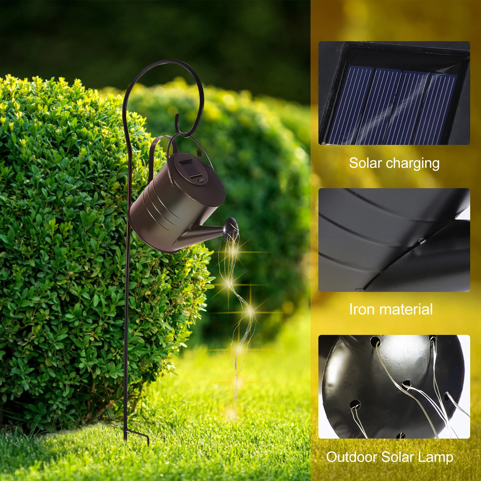 Solar Powered Lawn Lights Iron Material Vintage Style Garden Decorations Outdoor Solar Lights Waterproof Design
Solar Powered Lawn Lights Iron Material Vintage Style Garden Decorations Outdoor Solar Lights Waterproof Design
