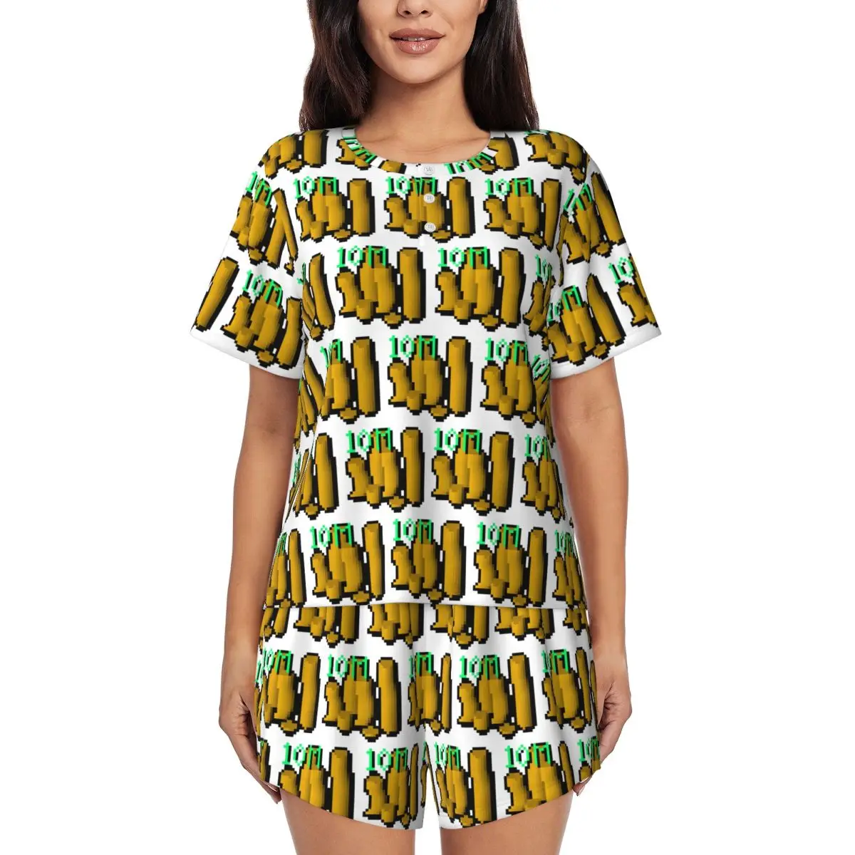 10m Coins - Runescape Round Neck Short Sleeves Nightdress for Sleeping Sleepshirts Women Loose Pajama Set Short Pants
10m Coins - Runescape Round Neck Short Sleeves Nightdress for Sleeping Sleepshirts Women Loose Pajama Set Short Pants