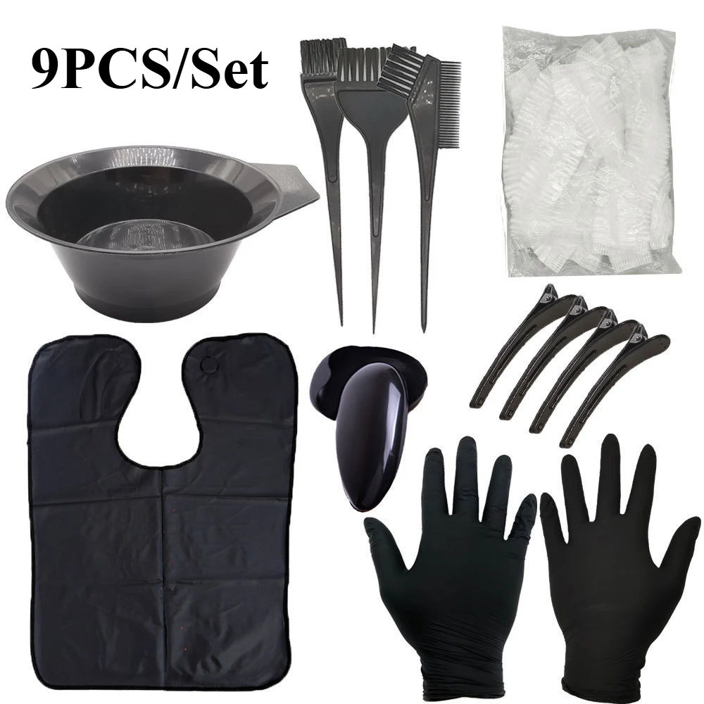 9/5Pcs Set Home Salon Hair Dyeing Brush Hair Dyeing Cream Bowl Coloring Brush Comb Earcap Clips Dyeing Cape Kits Hair Tint Tool
9/5Pcs Set Home Salon Hair Dyeing Brush Hair Dyeing Cream Bowl Coloring Brush Comb Earcap Clips Dyeing Cape Kits Hair Tint Tool