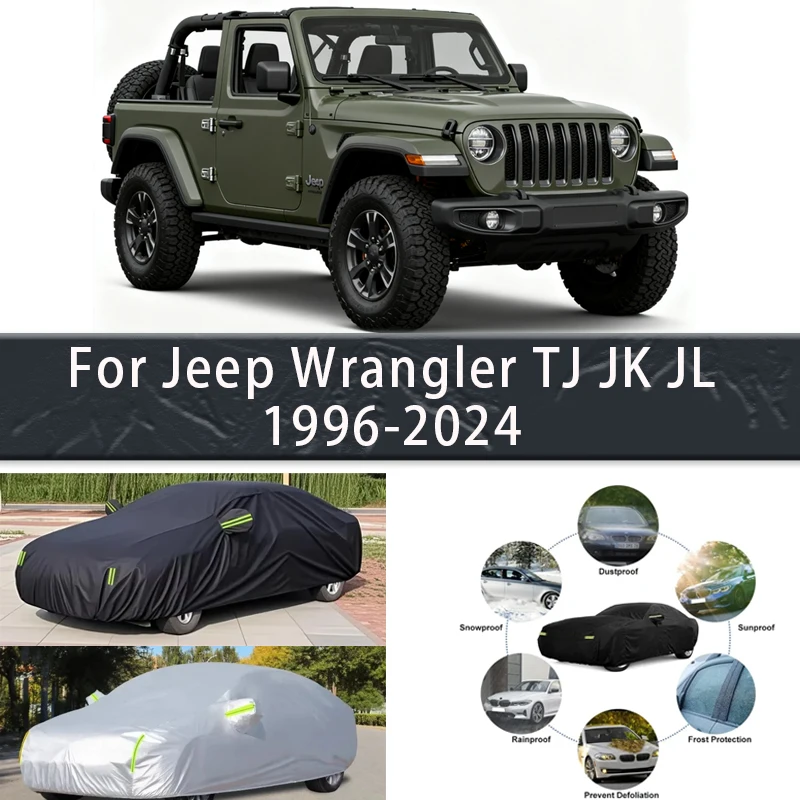 For Jeep Wrangler TJ JK JL 1996-2024 Outdoor Protection Full Car Covers Snow Cover Sunshade Waterproof Dustproof Exterior
For Jeep Wrangler TJ JK JL 1996-2024 Outdoor Protection Full Car Covers Snow Cover Sunshade Waterproof Dustproof Exterior