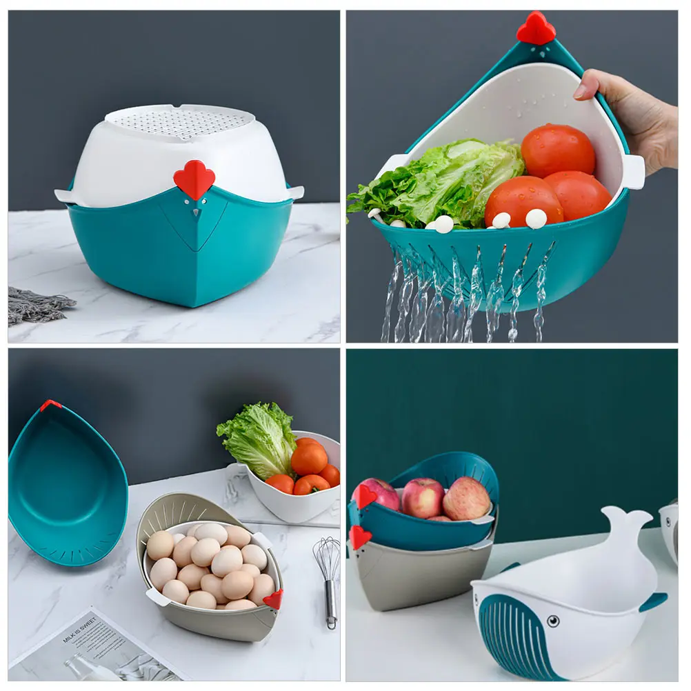 Fruit Vegetable Drainer Basket 2 layer Bowl Food Washing Basin Multi holes Kitchen Camping Portable Plastic
Fruit Vegetable Drainer Basket 2 layer Bowl Food Washing Basin Multi holes Kitchen Camping Portable Plastic