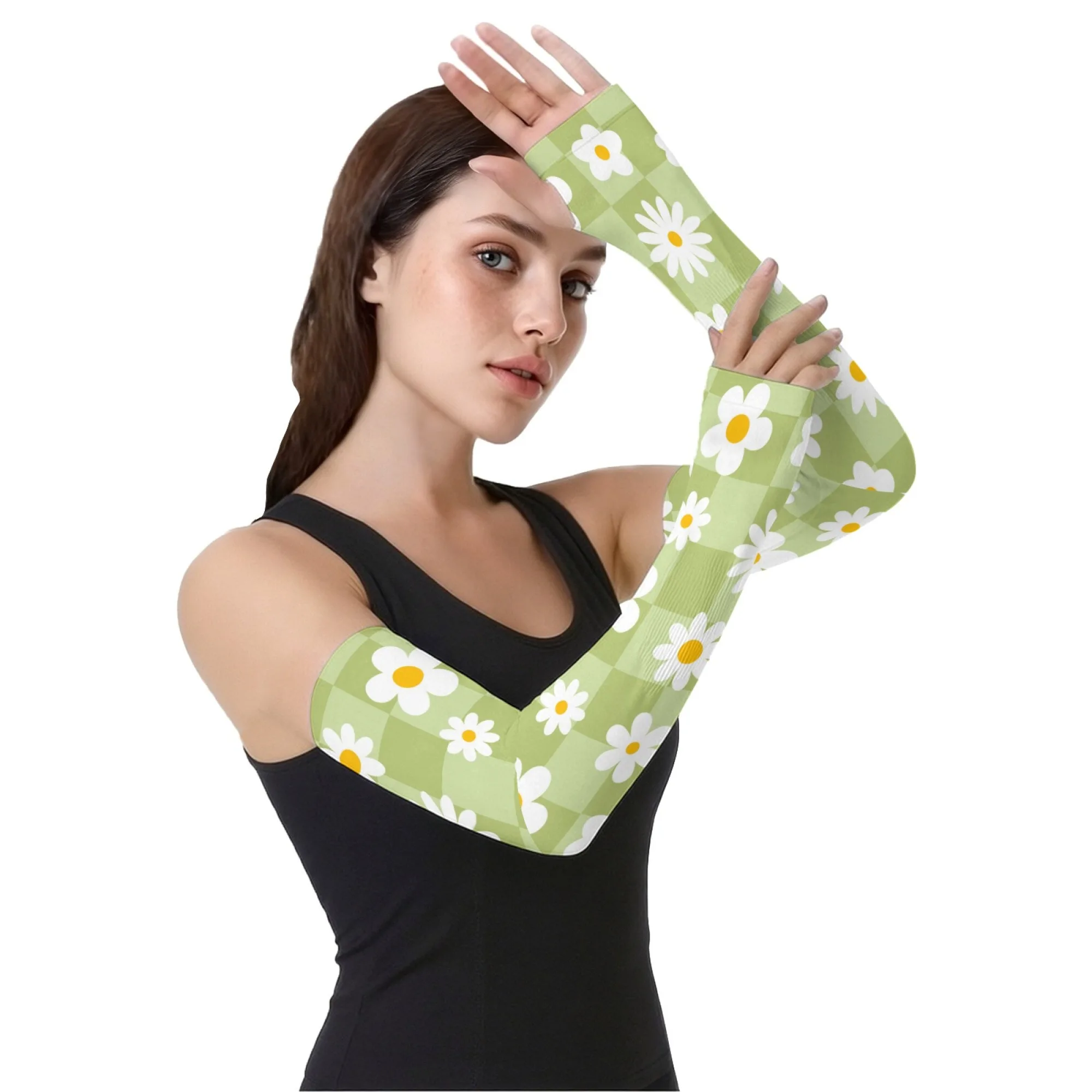 Summer Classic White Daisy Print Arm Sleeves Breathable and Comfortable Non-slip Outdoor Garden Cycling Driving Ice Sleeves
Summer Classic White Daisy Print Arm Sleeves Breathable and Comfortable Non-slip Outdoor Garden Cycling Driving Ice Sleeves