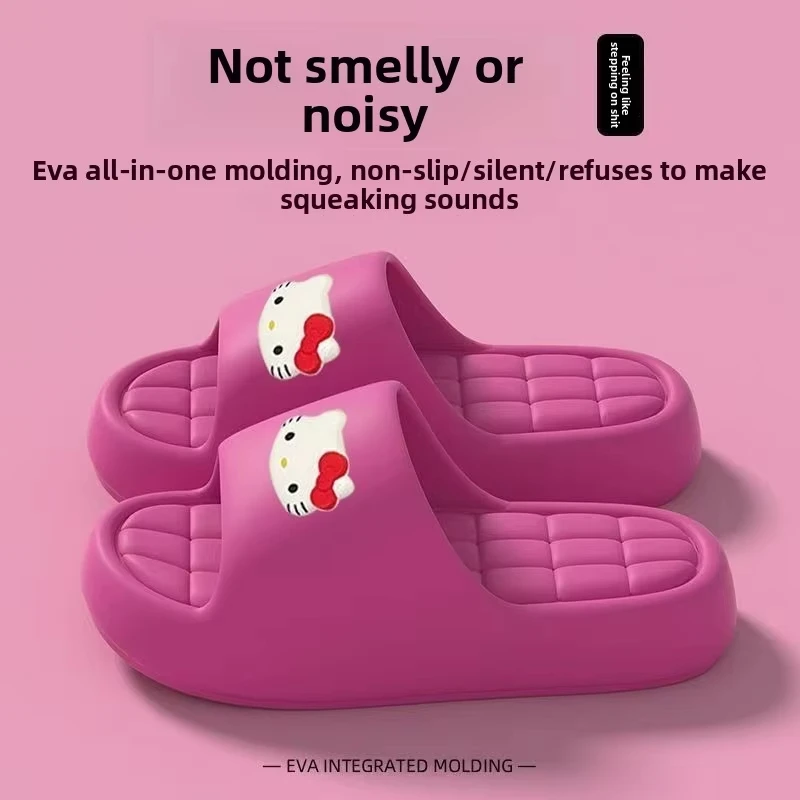 Hello Kitty Anti-Odor Slippers Thick Sole Odor-Resistant Cute Cartoon Non-Slip Comfortable Indoor Slides Women Girls Home Couple
Hello Kitty Anti-Odor Slippers Thick Sole Odor-Resistant Cute Cartoon Non-Slip Comfortable Indoor Slides Women Girls Home Couple