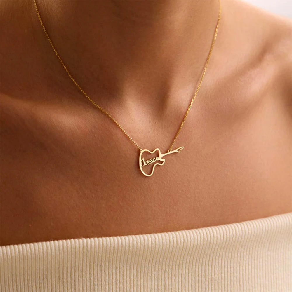 Custom Guitar Name Necklaces For Women Men Stainless Steel Customized Necklace Pendant Personalized Neck Chain Jewelry Gift
Custom Guitar Name Necklaces For Women Men Stainless Steel Customized Necklace Pendant Personalized Neck Chain Jewelry Gift
