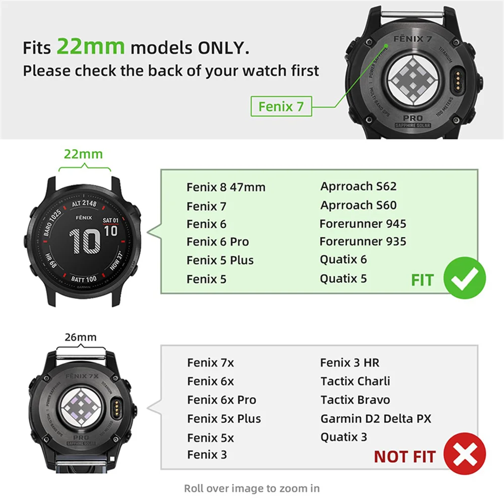 Универсальный ремешок из нержавеющей стали шириной 22 мм, браслет в президентском стиле, ремешок для часов Garmin fenix 8 47 мм/Fenix 7/6/5 Series
Универсальный ремешок из нержавеющей стали шириной 22 мм, браслет в президентском стиле, ремешок для часов Garmin fenix 8 47 мм/Fenix 7/6/5 Series