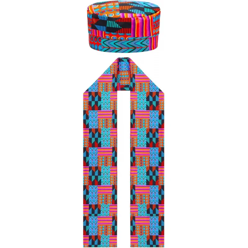 2 Pcs African Kente Pattern Kufi Hat Men and Print Shawl Choir Dance Men Women
2 Pcs African Kente Pattern Kufi Hat Men and Print Shawl Choir Dance Men Women
