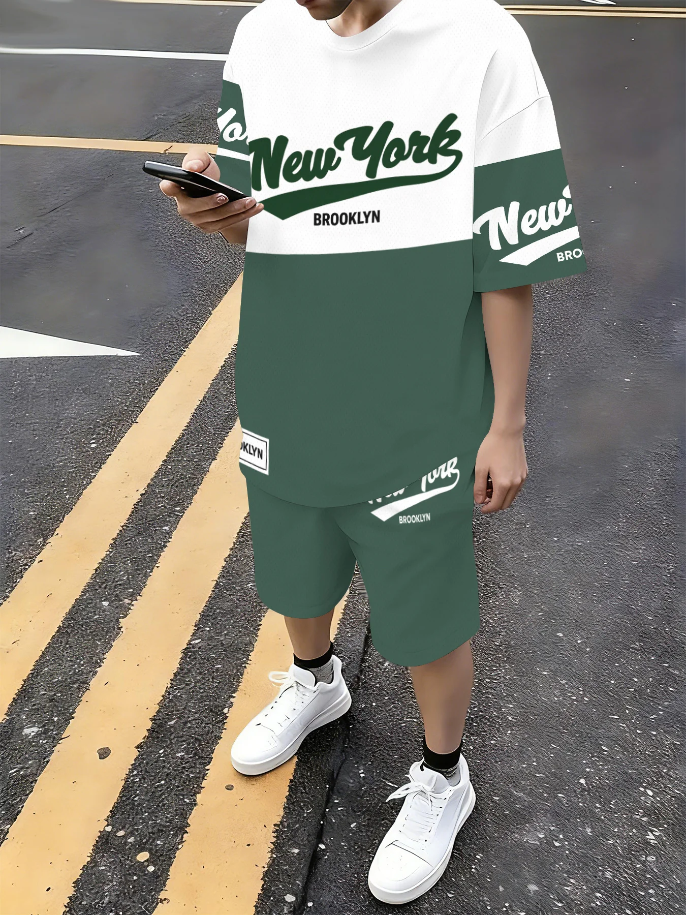 2026 Summer New Men's Short-Sleeved Shorts Set - Street Casual Fashion Comfortable Soft Breathable 3D Letter Pattern Print
2026 Summer New Men's Short-Sleeved Shorts Set - Street Casual Fashion Comfortable Soft Breathable 3D Letter Pattern Print