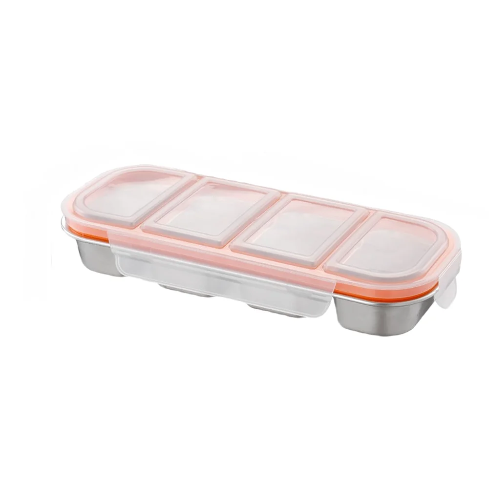 Food Storage Container 304 Stainless Steel Lunch Box with 4 Compartments Leak Proof Lid for Convenient Meal Storage
Food Storage Container 304 Stainless Steel Lunch Box with 4 Compartments Leak Proof Lid for Convenient Meal Storage