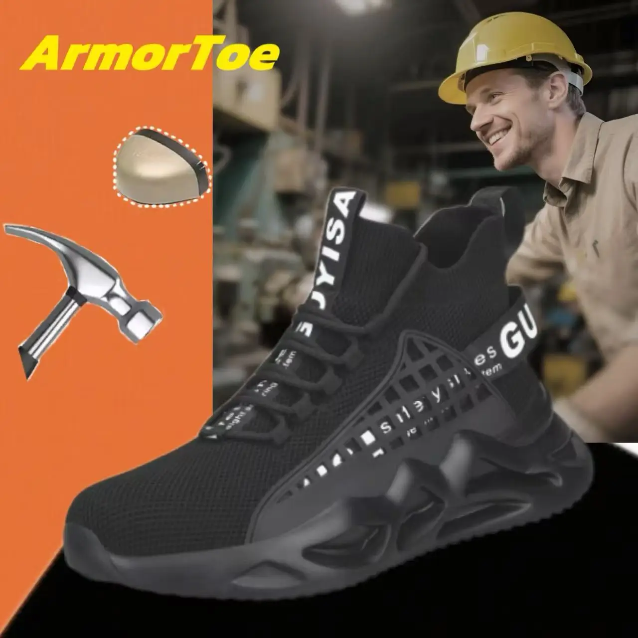 ArmorToe High-top Four Seasons Models Safety Shoes Steel Head Anti-smash Shock-absorbing Work Shoes Breathable #Armor2664
ArmorToe High-top Four Seasons Models Safety Shoes Steel Head Anti-smash Shock-absorbing Work Shoes Breathable #Armor2664