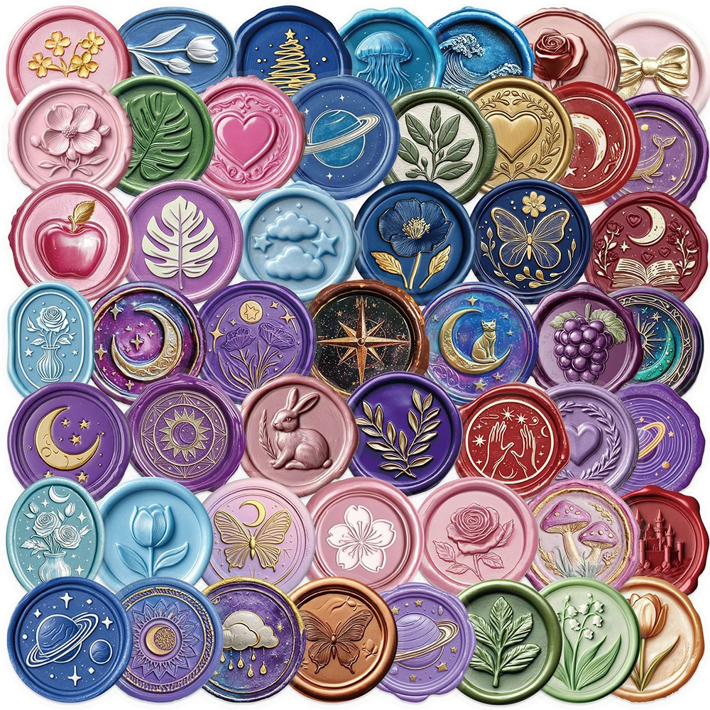 10/30/50pcs Transparent Colorful Wax Seal Stickers Cartoon Creative Art Pattern Sticker Skateboard Scrapbook Phone Decals Decor
10/30/50pcs Transparent Colorful Wax Seal Stickers Cartoon Creative Art Pattern Sticker Skateboard Scrapbook Phone Decals Decor