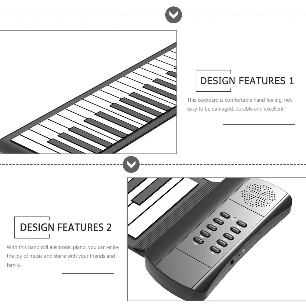Roll-Up Hand Electronic Piano 61-Keys Portable Foldable Keyboard for Beginners Adults Kids Educational Musical Instrument
Roll-Up Hand Electronic Piano 61-Keys Portable Foldable Keyboard for Beginners Adults Kids Educational Musical Instrument