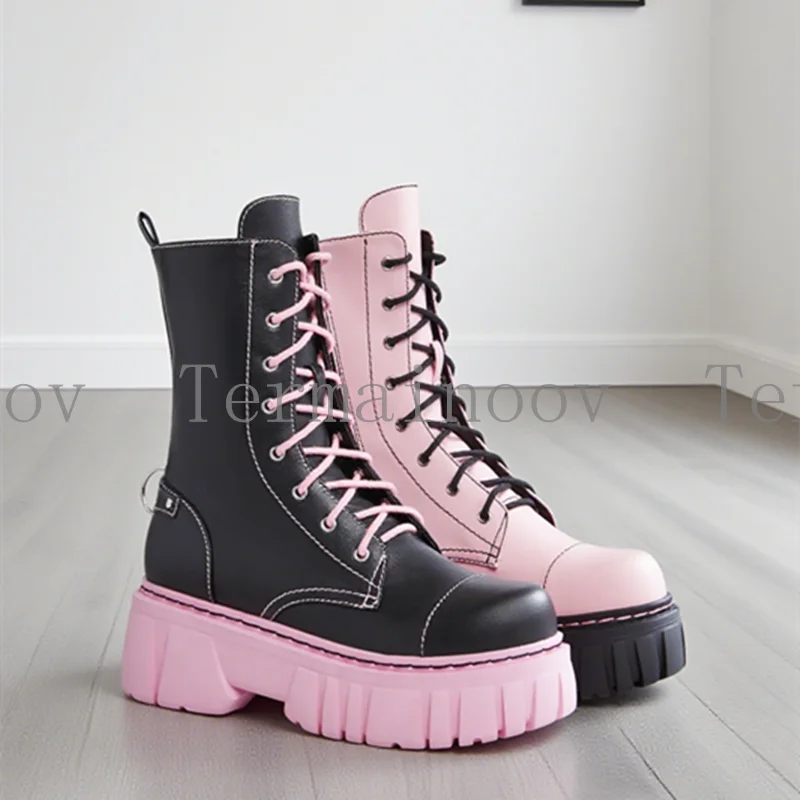 Новые женские сапоги до середины икры, модные короткие сапоги в стиле пэчворк, дизайнерские рыцарские сапоги на платформе с круглым носком и толстой подошвой, разноцветные рыцарские сапоги на молнии 
Новые женские сапоги до середины икры, модные короткие сапоги в стиле пэчворк, дизайнерские рыцарские сапоги на платформе с круглым носком и толстой подошвой, разноцветные рыцарские сапоги на молнии