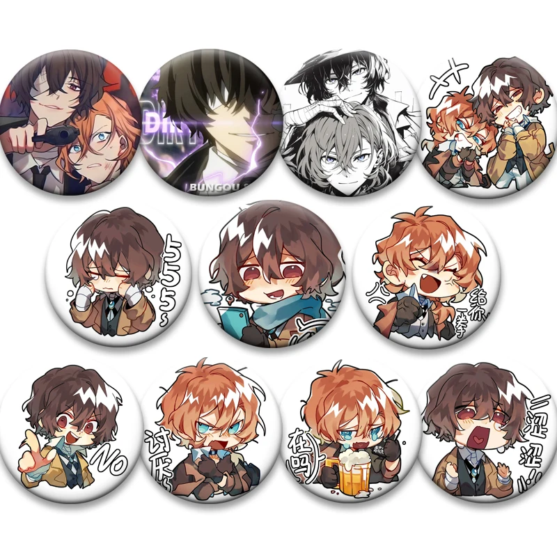 Exquisite Tinplate Cartoon Pins Anime Bungo Stray Dogs Brooches Kunikida Doppo Dazai Osamu Nakajima Atsushi Edogawa Rampo Pins
Exquisite Tinplate Cartoon Pins Anime Bungo Stray Dogs Brooches Kunikida Doppo Dazai Osamu Nakajima Atsushi Edogawa Rampo Pins