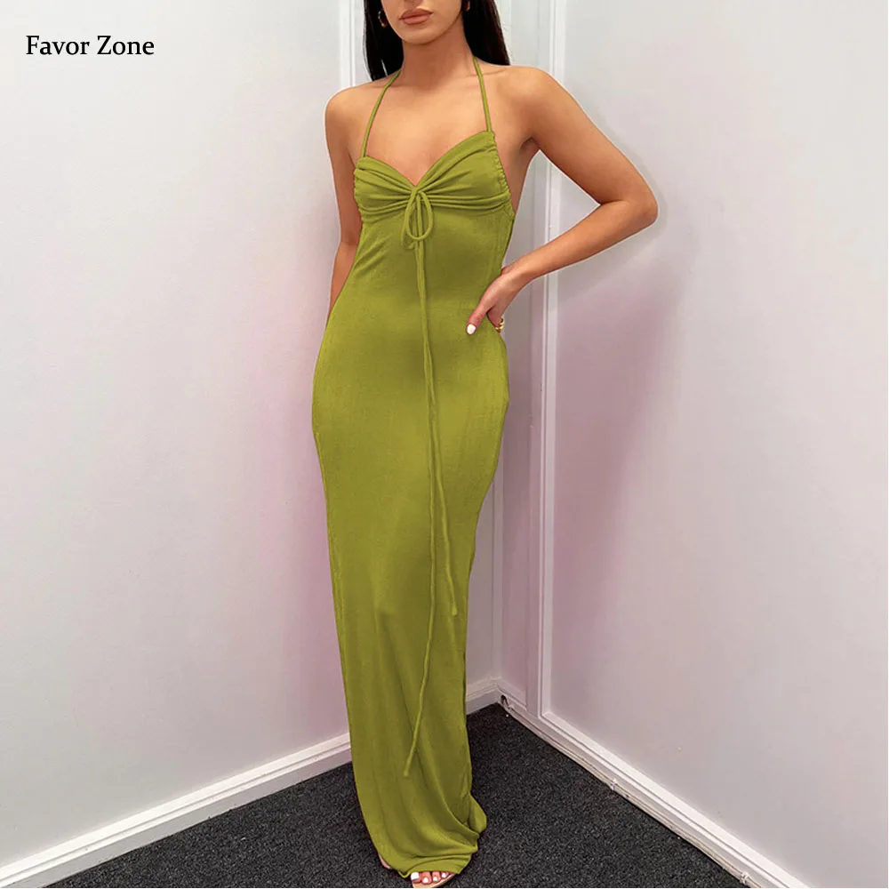 Sexy Backless Evening Party Long Dresses For Women 2022 Summer Bodycon Bandage Club Dresses Spaghetti Strap Lace Up Maxi Dress
Sexy Backless Evening Party Long Dresses For Women 2022 Summer Bodycon Bandage Club Dresses Spaghetti Strap Lace Up Maxi Dress