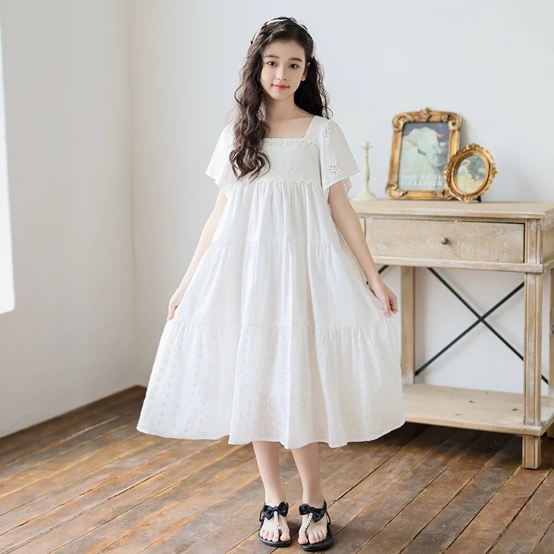 Summer Girls White Lace Dress Floral Trim Cotton Bubble Sleeve Princess Dresses Kids A-line Party Formal Dress for Girls Toddler
Summer Girls White Lace Dress Floral Trim Cotton Bubble Sleeve Princess Dresses Kids A-line Party Formal Dress for Girls Toddler