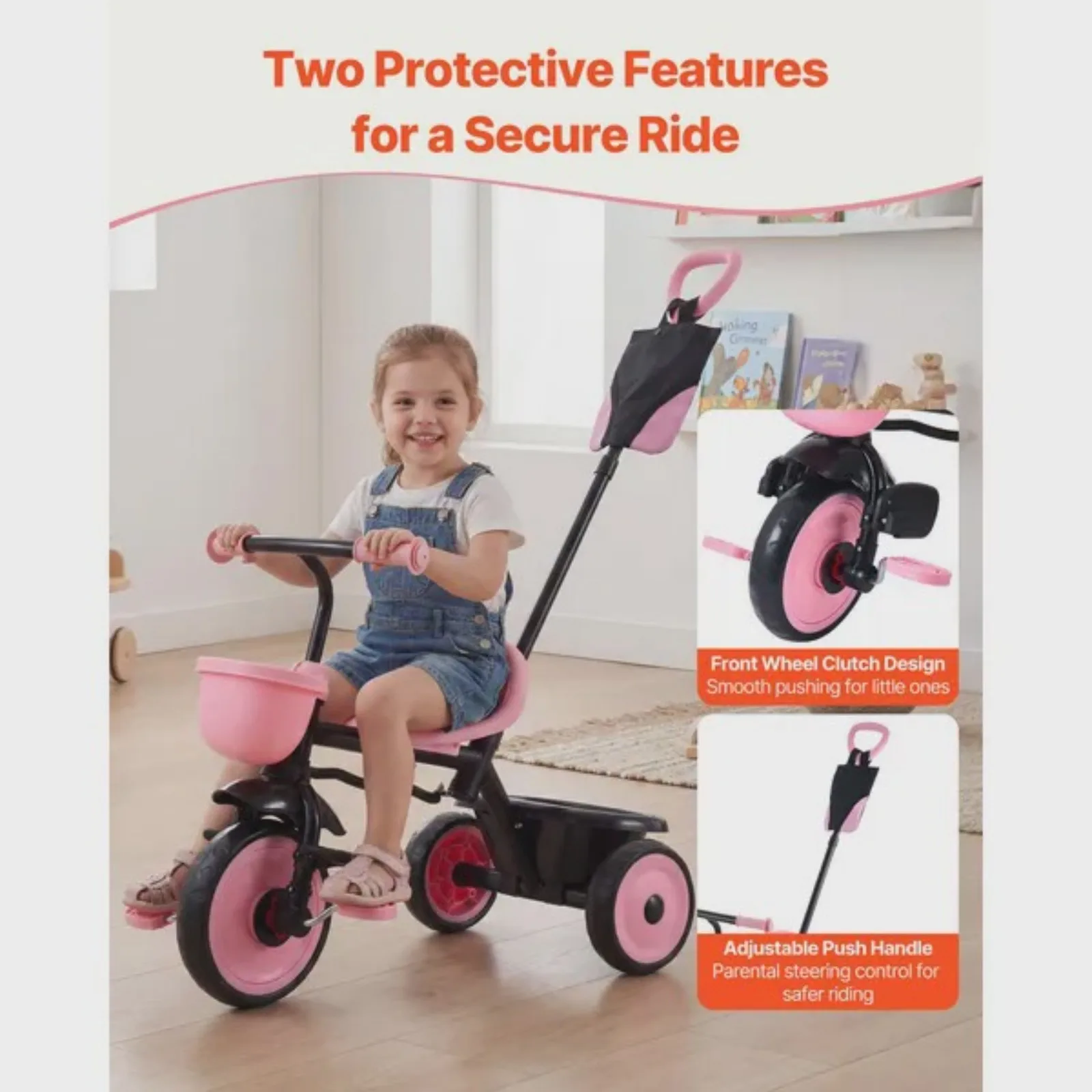Toddler Tricycle & Stroller for 18 Months to 5 Year Old Kids Trike with Parent Push Handle Adjustable Seat & Storage for Outdoor Play Tricycle for Toddlers Birthday Toy for Boys and Girls
Toddler Tricycle & Stroller for 18 Months to 5 Year Old Kids Trike with Parent Push Handle Adjustable Seat & Storage for Outdoor Play Tricycle for Toddlers Birthday Toy for Boys and Girls