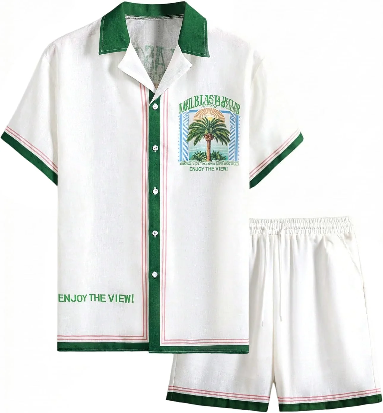 2026 Men's Summer Micro Stretch Cool Shirt Shorts Set Button Lapel Pocket Shirt Natural Tropical Plant Print Shirt Fast Shipping
2026 Men's Summer Micro Stretch Cool Shirt Shorts Set Button Lapel Pocket Shirt Natural Tropical Plant Print Shirt Fast Shipping