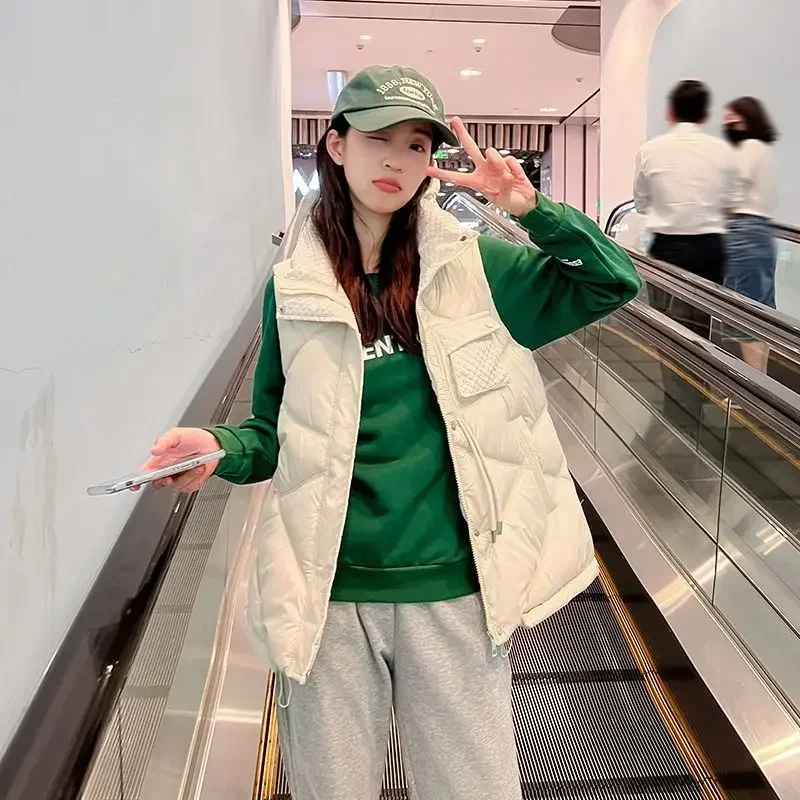 Women's Vests Solid Color Slim Fit Lady Padded Cotton Giletes Korean Style Pretty Insulated Classic Casual Cheap Winter Clothing
Women's Vests Solid Color Slim Fit Lady Padded Cotton Giletes Korean Style Pretty Insulated Classic Casual Cheap Winter Clothing