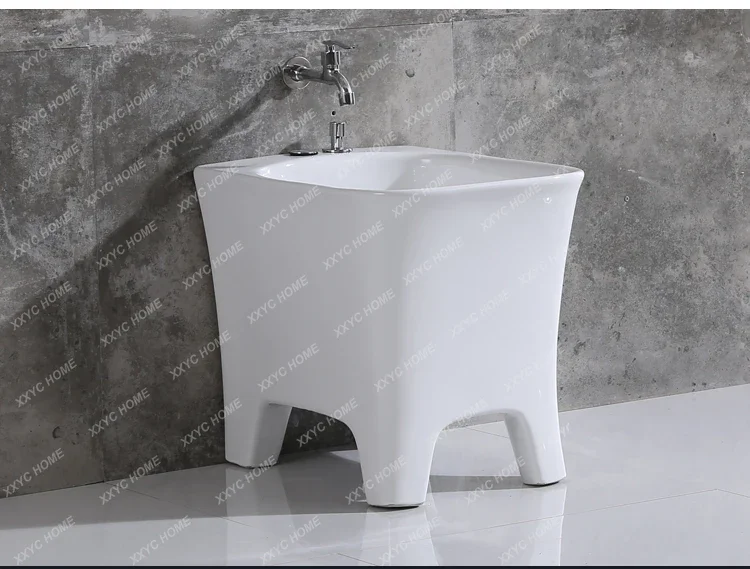 Ceramic Mop Pool Balcony Mop Pool Automatic Sink Washing Mop Sink Small Household Square with Feet
Ceramic Mop Pool Balcony Mop Pool Automatic Sink Washing Mop Sink Small Household Square with Feet