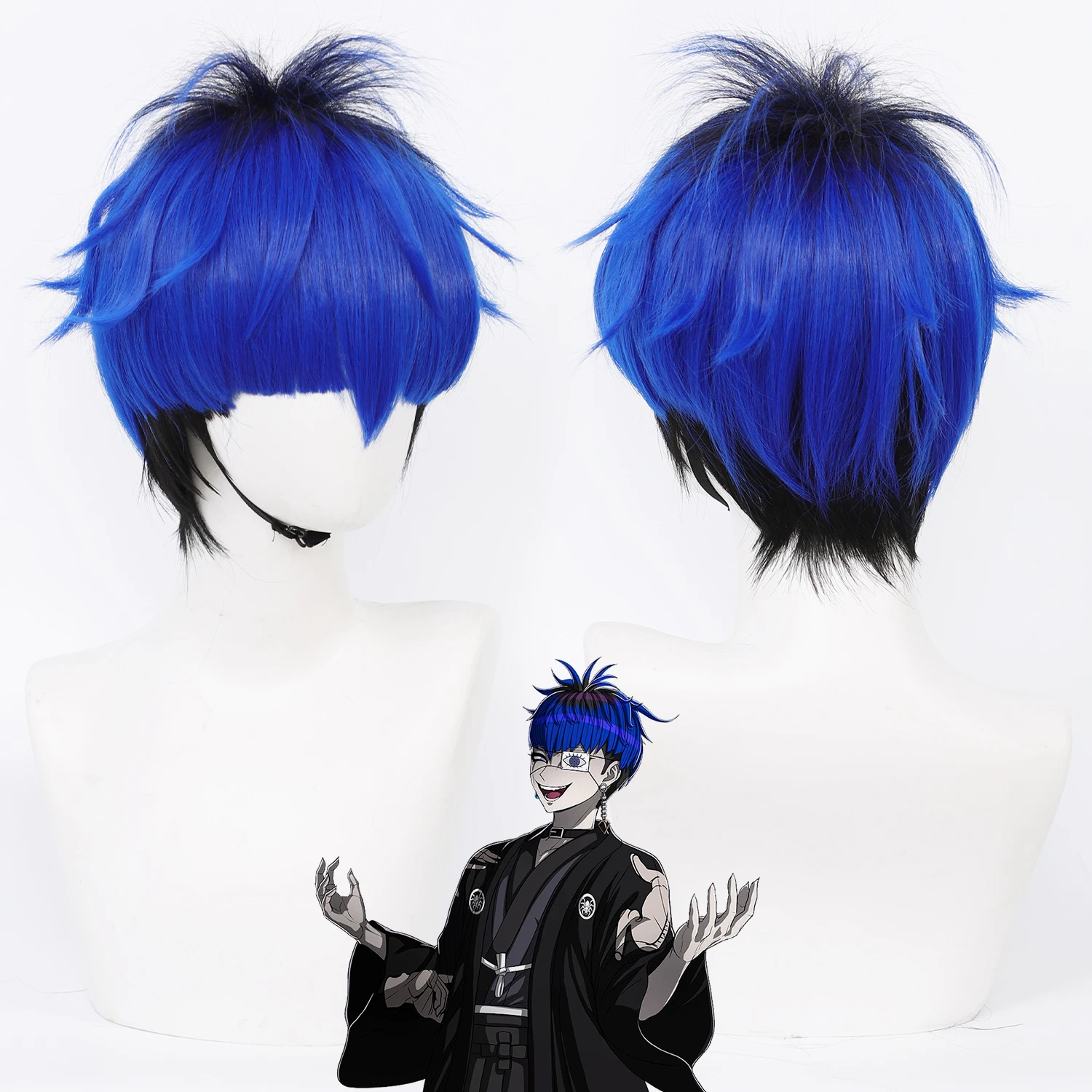 Cosplay Wig The Hundred Line Anime Wig Omokage Yugamu Short Synthetic Wig Black and Blue Cospaly Wigs Anime Male Game with Bangs
Cosplay Wig The Hundred Line Anime Wig Omokage Yugamu Short Synthetic Wig Black and Blue Cospaly Wigs Anime Male Game with Bangs