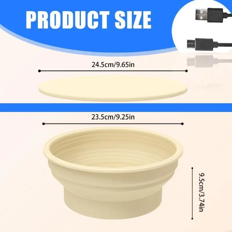 G6DB Round Foldable Bread Proofing Basket with Temperature Control Electric Silicone Banneton Sourdough Fermentation Bowl
G6DB Round Foldable Bread Proofing Basket with Temperature Control Electric Silicone Banneton Sourdough Fermentation Bowl