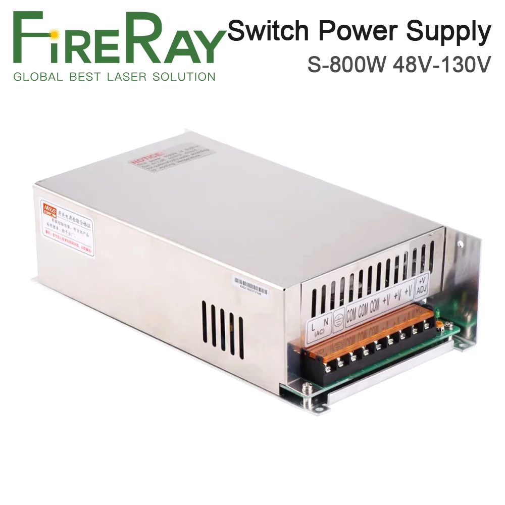 FireRay 800W Switch Power Supply S-800 DC 48V-130V Input Voltage 200-264VAC for Laser Machine
FireRay 800W Switch Power Supply S-800 DC 48V-130V Input Voltage 200-264VAC for Laser Machine