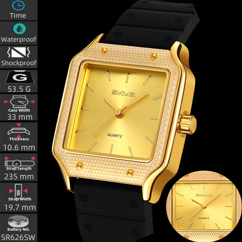Skmei Brand Simple Style Unisex Quartz Watches Fashion Silicone Strap Analog Display Waterproof Wristwatch
Skmei Brand Simple Style Unisex Quartz Watches Fashion Silicone Strap Analog Display Waterproof Wristwatch