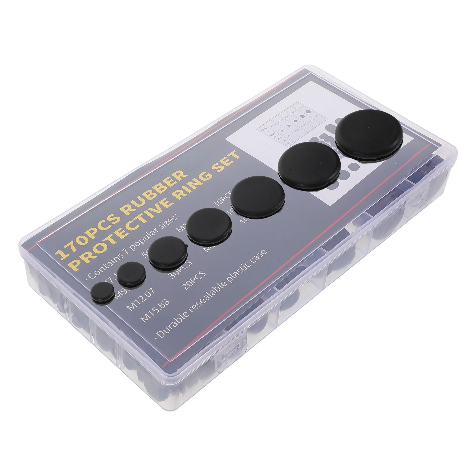 170 PCS Rubber Guard Coil Set Cable Grommets Cars Wire Hole for Cables Automotive Harness Electrical
170 PCS Rubber Guard Coil Set Cable Grommets Cars Wire Hole for Cables Automotive Harness Electrical