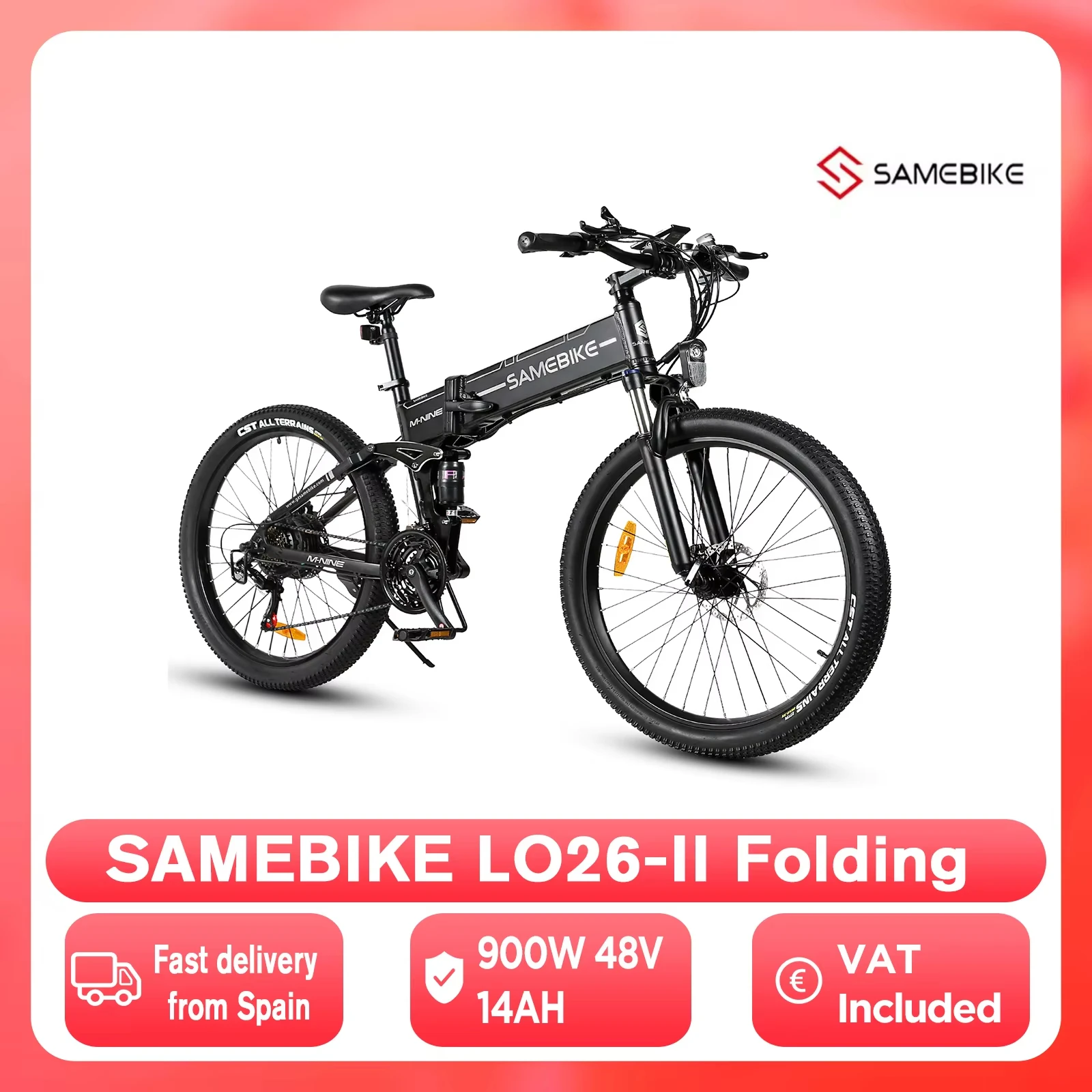 Samebike LO26-II Складной электрический велосипед для взрослых 26 дюймов MTB горный велосипед со съемной батареей 48 В 14 Ач
Samebike LO26-II Складной электрический велосипед для взрослых 26 дюймов MTB горный велосипед со съемной батареей 48 В 14 Ач