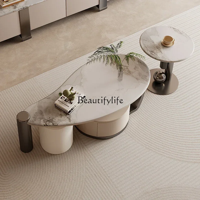 88.Italian minimalist rock slab coffee table combination small apartment living room modern
88.Italian minimalist rock slab coffee table combination small apartment living room modern
