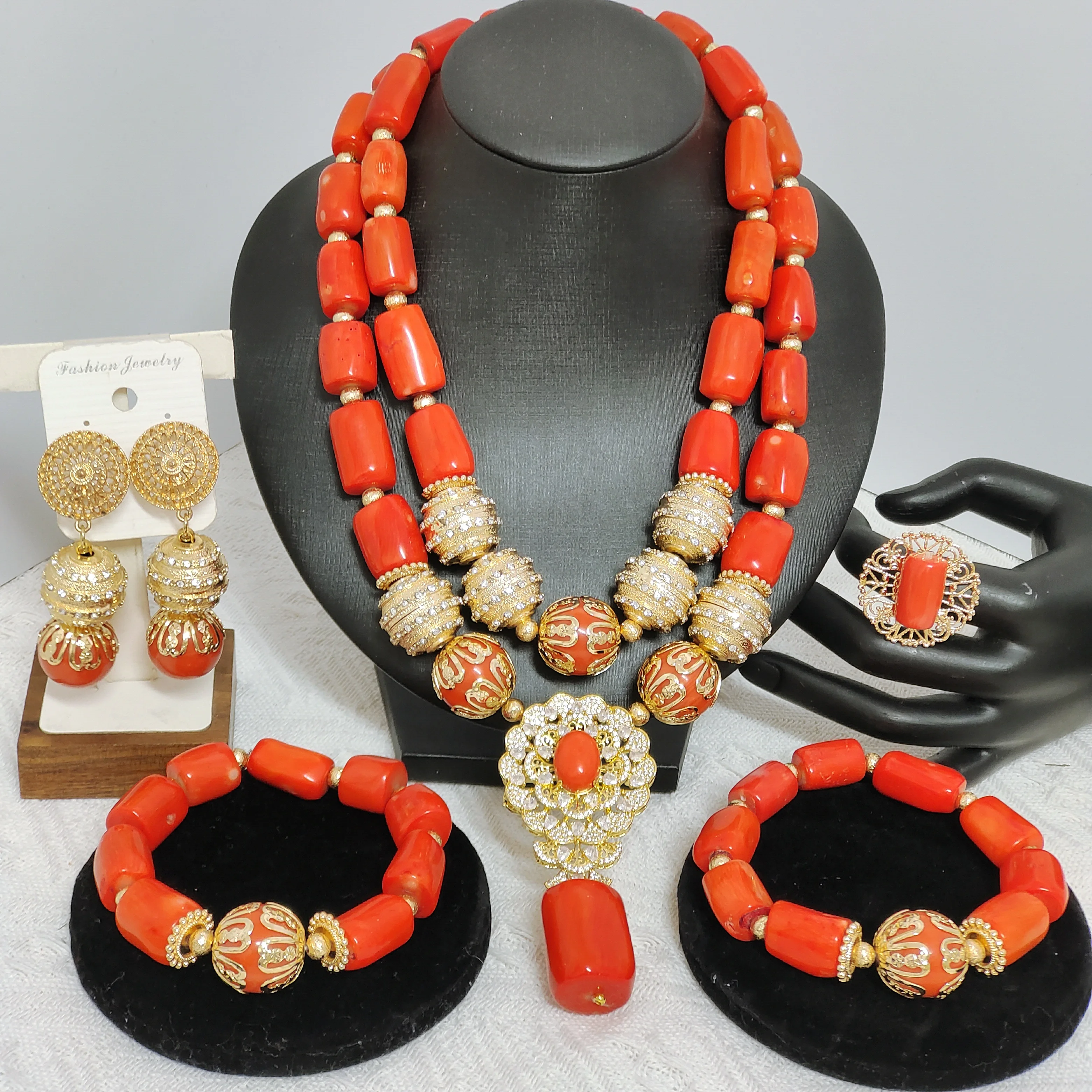 African Coral Beads Jewelry Sets Nigerian Wedding
African Coral Beads Jewelry Sets Nigerian Wedding