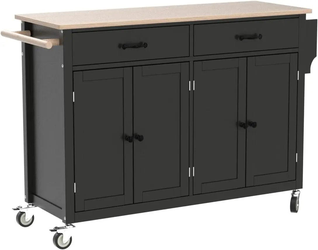 Rolling Mobile Kitchen Island Cart with Wood Top and Locking Wheels, , Spice & Towel Rack,
Rolling Mobile Kitchen Island Cart with Wood Top and Locking Wheels, , Spice & Towel Rack,