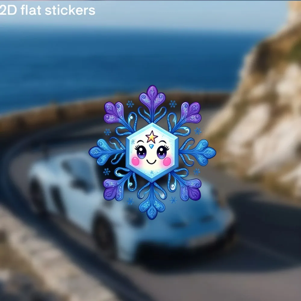Cute Anime Kawaii Snowflake Sticker Glossy Plastic Decal with Smiling Face & Sparkling Star for Cars Laptops Water Bottles
Cute Anime Kawaii Snowflake Sticker Glossy Plastic Decal with Smiling Face & Sparkling Star for Cars Laptops Water Bottles