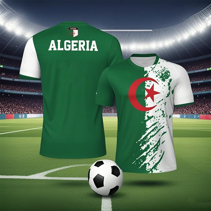 3D Printed Algerian Football T-shirt Fashionable and Breathable T-shirt Summer Sports T-shirt Casual Street Women Short Sleeved
3D Printed Algerian Football T-shirt Fashionable and Breathable T-shirt Summer Sports T-shirt Casual Street Women Short Sleeved