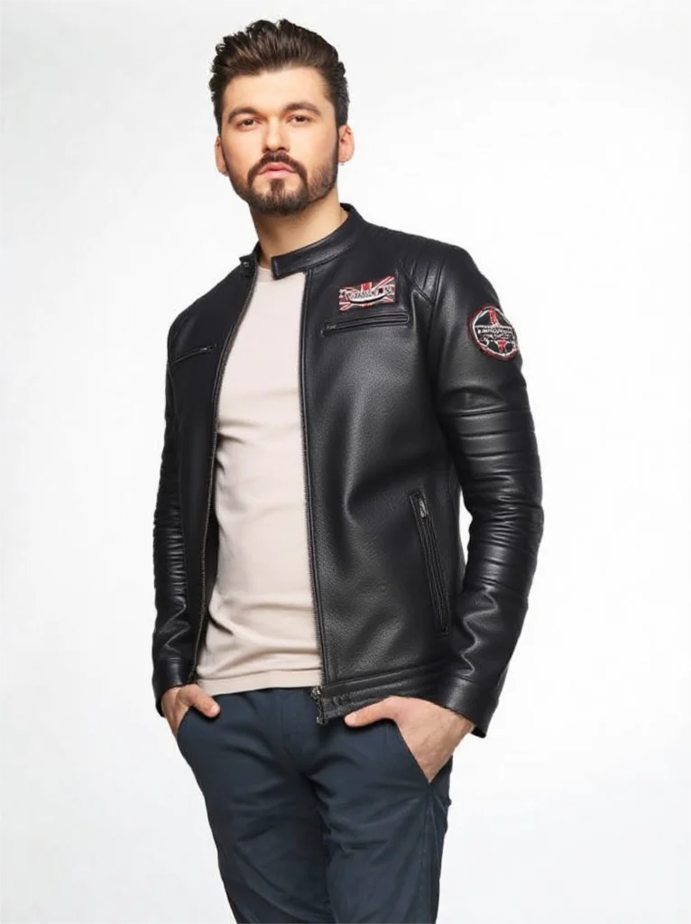 Black Autumn Leather Jacket Men Sports Style Plus Size 5XL Genuine Natural Cowhide Stand Collar Slim Fit Short Coat
Black Autumn Leather Jacket Men Sports Style Plus Size 5XL Genuine Natural Cowhide Stand Collar Slim Fit Short Coat
