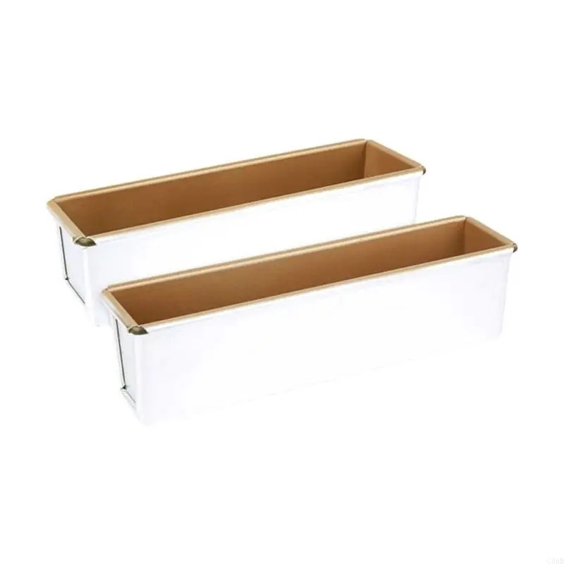 2pcs Nonstick Loaves Tins Rectangular Bread Molds for Even Heat Distribution Oven Baking Accessories Dessert Bakewares C5AD
2pcs Nonstick Loaves Tins Rectangular Bread Molds for Even Heat Distribution Oven Baking Accessories Dessert Bakewares C5AD