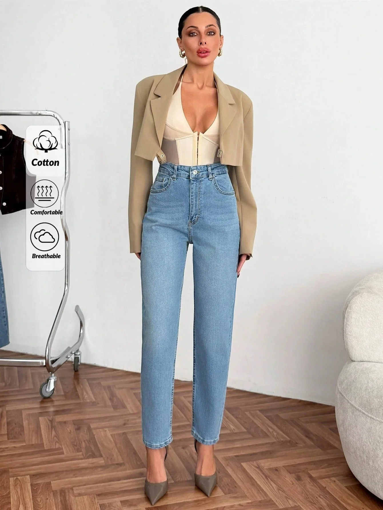 Джинсы в стиле хип-хоп унисекс, синие, узкие, из денима, ретро Y2K, оригинальные, без аксессуаров и ремней.
Джинсы в стиле хип-хоп унисекс, синие, узкие, из денима, ретро Y2K, оригинальные, без аксессуаров и ремней.