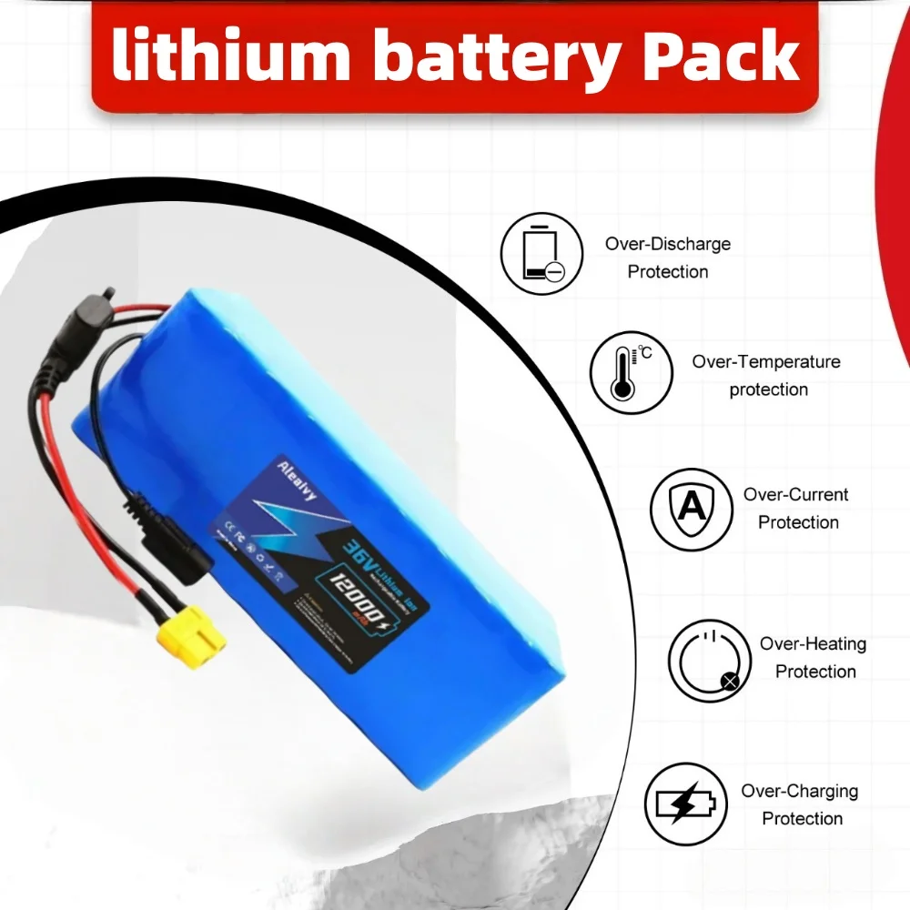 36V 12Ah Lithium Ion Battery Pack with 42V 2A Charger 10S4P for Electric Bicycle and Scooter with Built-in BMS for 500W Motors
36V 12Ah Lithium Ion Battery Pack with 42V 2A Charger 10S4P for Electric Bicycle and Scooter with Built-in BMS for 500W Motors