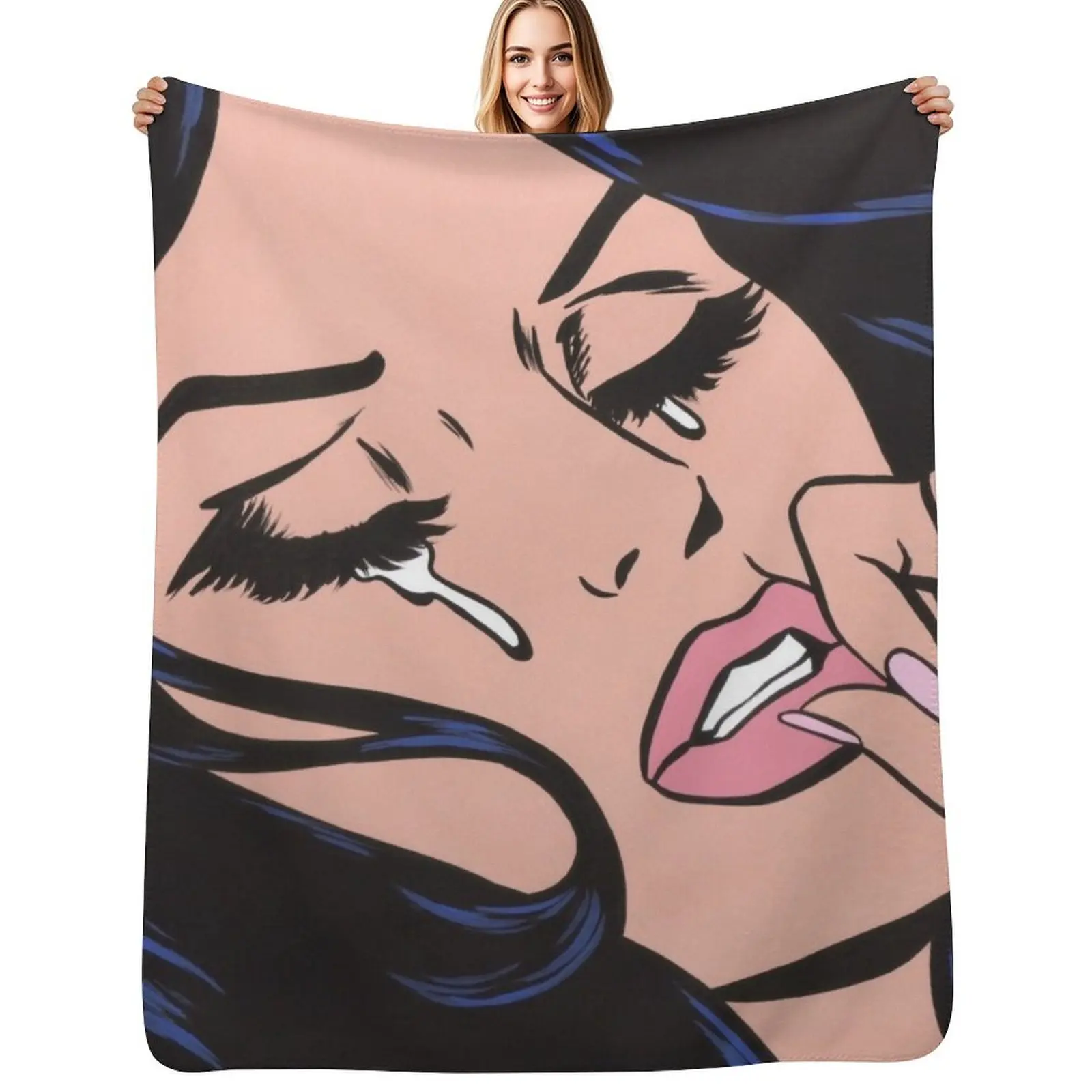 Black Hair Crying Comic Girl Throw Blanket Soft Breathable Blanket for Night Sleeping
Black Hair Crying Comic Girl Throw Blanket Soft Breathable Blanket for Night Sleeping