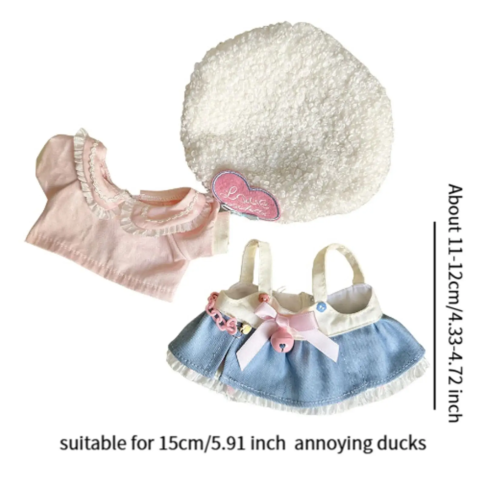 15cm Plush Doll Clothes Dress Up Kit Duck Stuffed Animal Outfit Cute Doll Clothing Accessories for Kids Play
15cm Plush Doll Clothes Dress Up Kit Duck Stuffed Animal Outfit Cute Doll Clothing Accessories for Kids Play