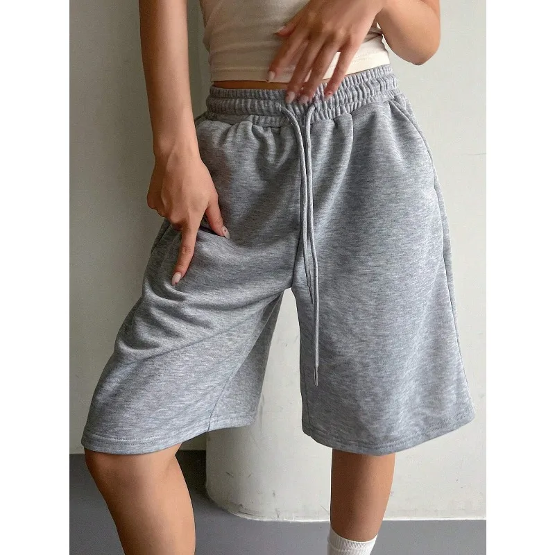 Women's Solid Color Casual Elastic Shorts, Casual Sports Basic Style Loose Casual Sports Shorts, Suitable for Both Men and Women
Women's Solid Color Casual Elastic Shorts, Casual Sports Basic Style Loose Casual Sports Shorts, Suitable for Both Men and Women