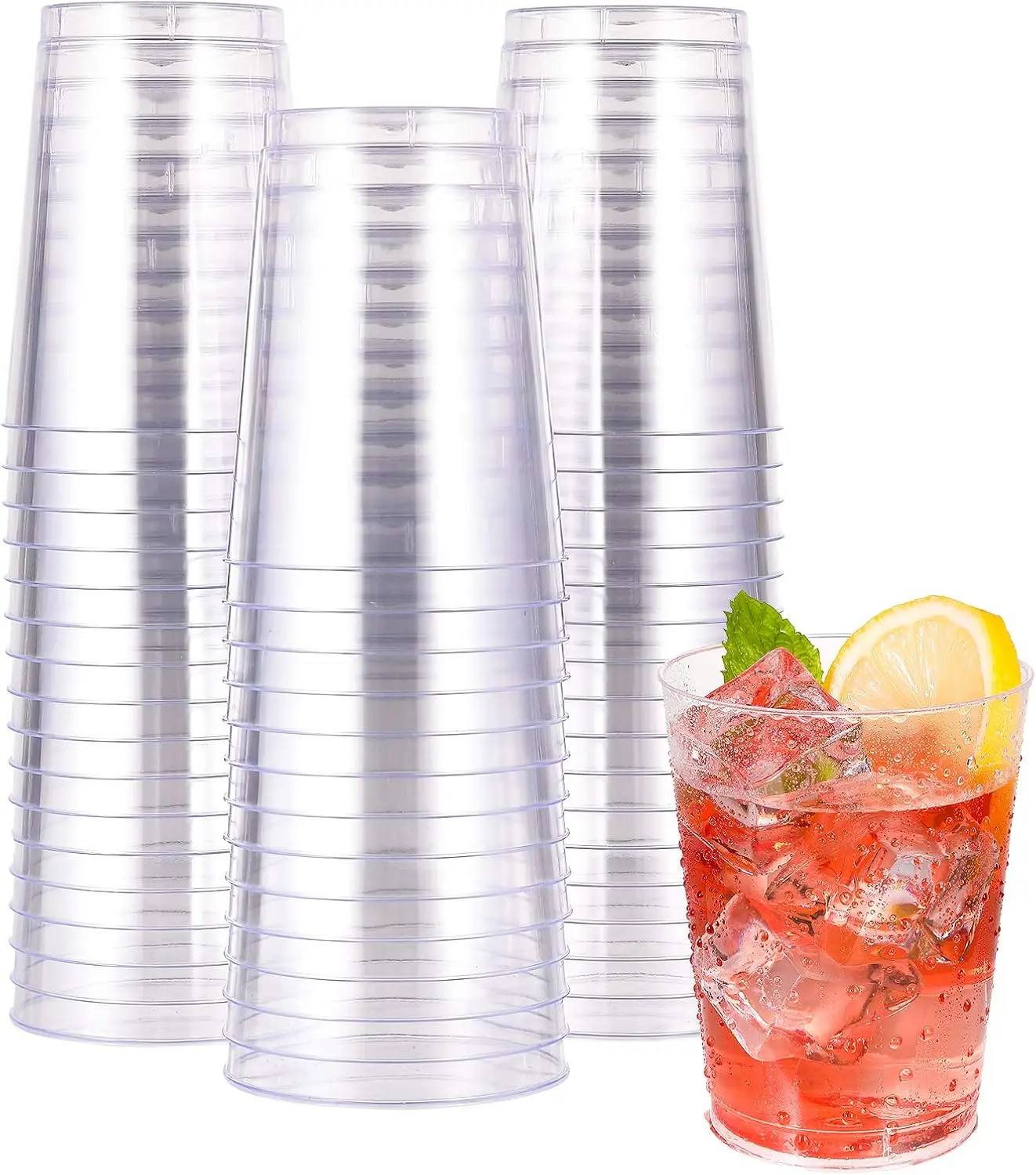 10 oz Clear Disposable Plastic Cups 50 Pack, Heavy Duty Party Glasses for Weddings, Holidays
10 oz Clear Disposable Plastic Cups 50 Pack, Heavy Duty Party Glasses for Weddings, Holidays