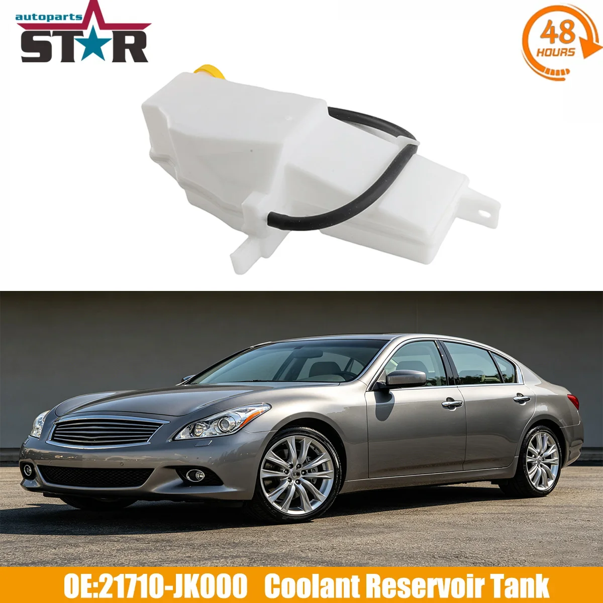 Car Coolant Reservoir Tank With Cap 21710-JK000 For Infiniti G25 2011-2012 For Infiniti G35 2007-2008 For Infiniti Q60 2014-2015
Car Coolant Reservoir Tank With Cap 21710-JK000 For Infiniti G25 2011-2012 For Infiniti G35 2007-2008 For Infiniti Q60 2014-2015